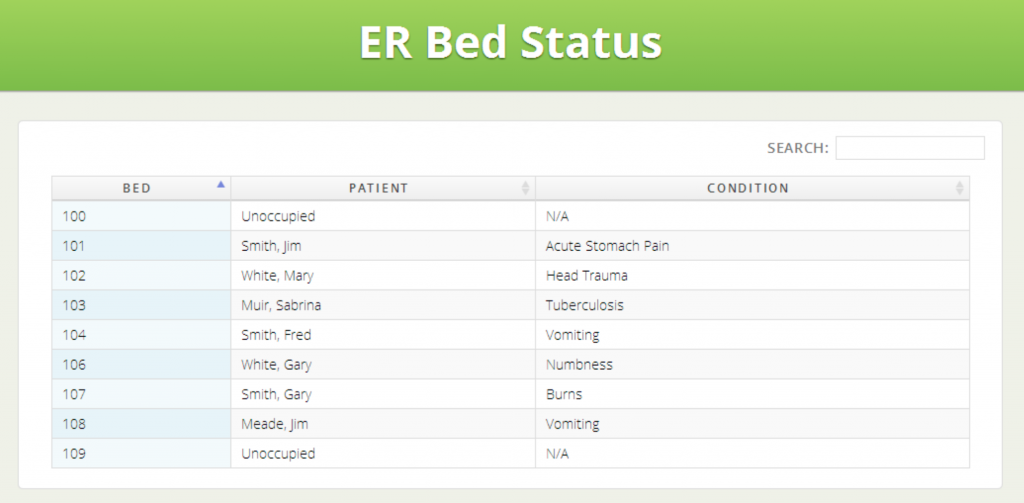 Bed Monitor Custom Dashboard iNTERFACEWARE Help Center