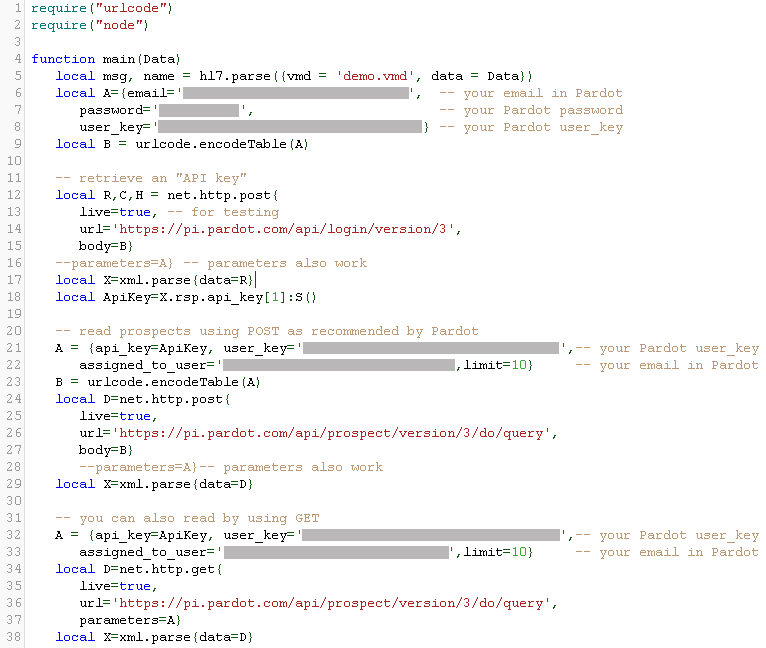 Connecting To Pardot Using Web Services Interfaceware Help Center